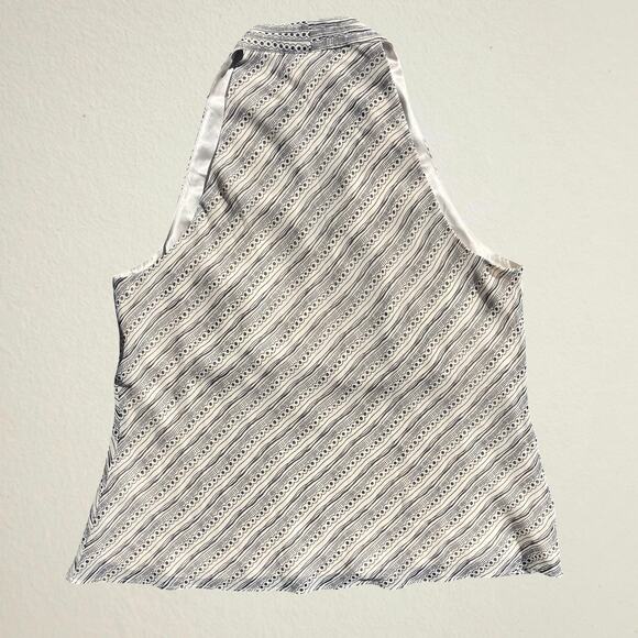 Y2K striped halter style surplice wrap top Worthington office siren boho chic - Picture 4 of 7